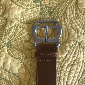 Michael Kors luggage color belt with silver buckle